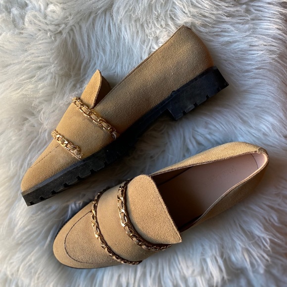 NWT Karl lagerfeld SUEDE SLIP-ON sand FLATS - Picture 5 of 11